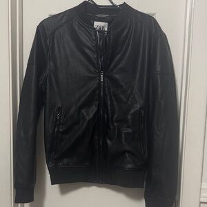 Zara Men's Black Bomber Jacket